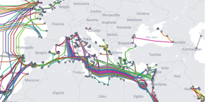 Mappa dei cavi sottomarini in Europa, Mediterranea e dintorni